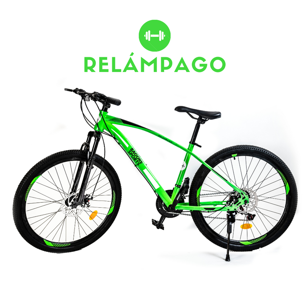 Mountain Bike Bicicleta 21 Relámpago Bagore Sports r26 Verde - Bagore