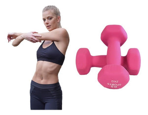 Mancuerna De 2kg Bagore Sports / Rosa Pesas Neopreno - Bagore